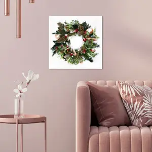 Wreath - Wrapped Canvas Print 101.6 cm H x 101.6 cm W x 5.1 cm D