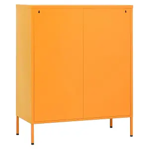 vidaXL Storage Cabinet Mustard Yellow 80x35x101.5 cm Steel