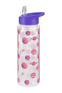 Interiors by Premier Durable Purple Space Water Bottle, Portable Spout Lock Bottle, Robust PP Plastic Transparent Outer Bottle