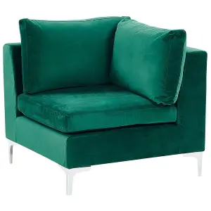 Corner Sofa EVJA Green Velvet Right Hand