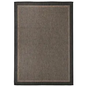 Berkfield Outdoor Flatweave Rug 140x200 cm Dark Brown