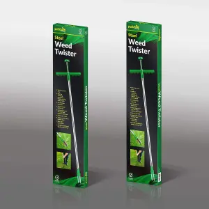 Long Handled Easy Weeder Killer Twister - Lightweight - Twist & Pull Mechanism - Weed Puller Root Remover