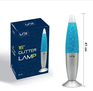 16inch Aluminium Wax Melting Mood Light Lava Lamp - Glitter Blue