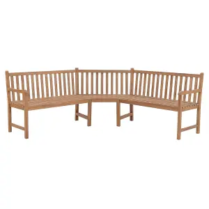 Berkfield Garden Corner Bench 185x185x90 cm Solid Teak Wood