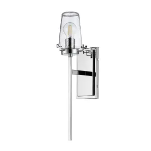 Elstead Alton 1 Light Wall Light, Chrome, IP44, E27