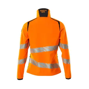 Mascot Accelerate Safe Ladies Fit Softshell Jacket (Hi-Vis Orange/Dark Navy)  (Small)