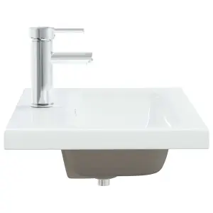 Built-in Basin with Faucet 61x39x18 cm Ceramic White