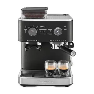 KitchenAid Semi Automatic Espresso Machine with Burr Grinder Cast Iron Black