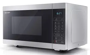 Sharp YC-MG252AU-S Silver 25L 900W Microwave with 1000W Grill and Touch Control