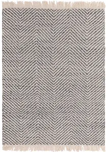 Handmade Kilim Modern Grey Geometric Cotton Jute Rug for Living Room and Bedroom-160cm X 230cm