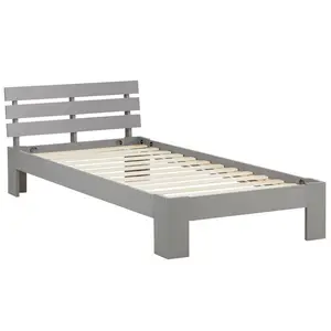 Mirielle Solid Wood Bed Grey / 90 x 200 cm