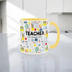 Teacher Gift Mug - Trades Funny Novelty Gift Tea/Coffee Yellow Ceramic Mug Present