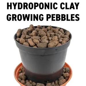 10 l growing media-clay pebbles,medium size 8-16mm, pot plant topper,hydroponics,washable & reusable