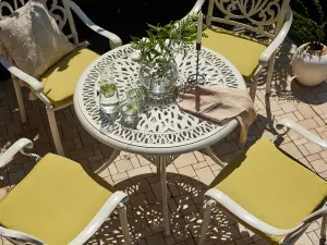 Garden Table Metal White ANCONA