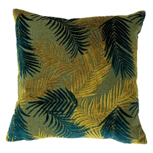 Paoletti Palm Grove Velvet Jacquard Feather Rich Cushion