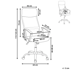 Beliani Minimalist Office Chair Black DESIGN