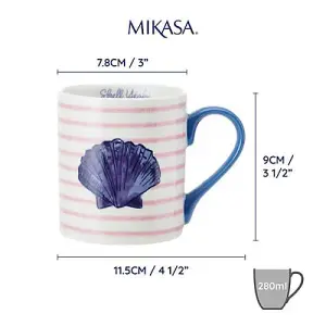 Mikasa Shell 280ml Straight-Sided Mug