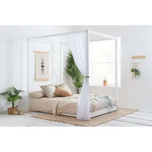 Birlea Darwin Four Poster Double Bed White