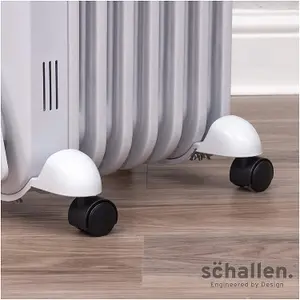 Schallen Portable Electric Slim Oil Filled Radiator Heater with Adjustable Temperature Thermostat 1500W 7 Fin