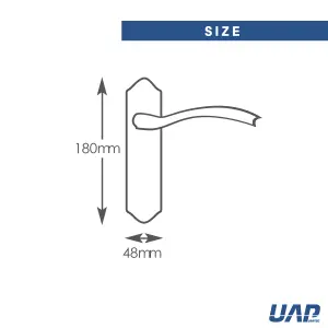 Intelligent Hardware - Internal Door Handle - Windsor - Lever on Backplate - Euro Lock Furniture - Polished/Satin Chrome