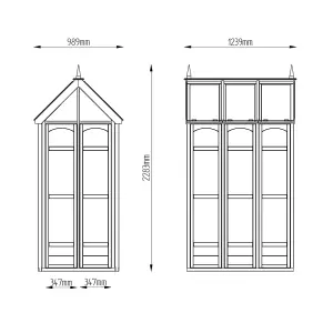 Forest Garden Victorian Walk around 4x3 Greenhouse with Auto vent