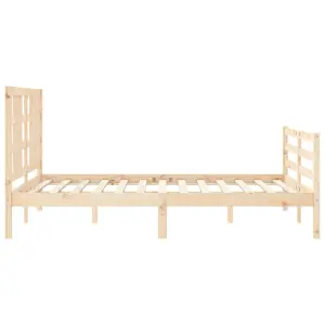 Berkfield Bed Frame with Headboard 160x200 cm Solid Wood