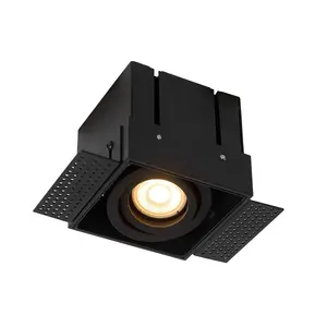 Lucide Trimless Modern Recessed Downlight - 1xGU10 - Black