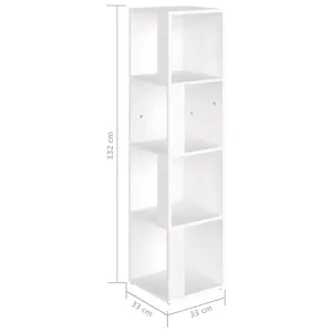 Berkfield Corner Cabinet White 33x33x132 cm Engineered Wood