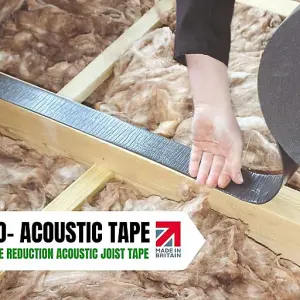 ISO Acoustic Soundproofing Tape - 4mm Thick x 95mm x 25mtr