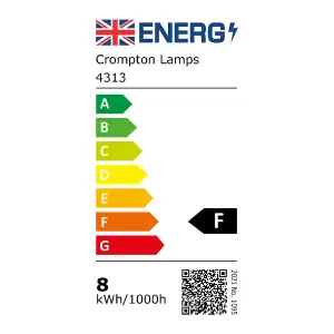 Crompton Lamps LED G125 Globe 7.5W E27 Dimmable Filament Extra Warm White Antique Bronze (60W Eqv) (3 Pack)