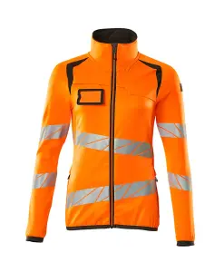 Mascot Accelerate Safe Ladies Microfleece Jacket with Zipper (Hi-Vis Orange/Dark Anthracite)  (XXX Large)