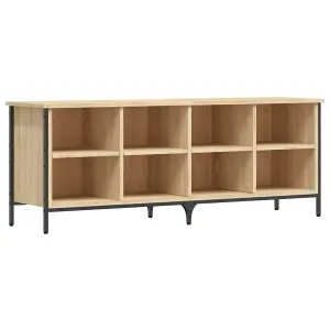 Berkfield Shoe Cabinet Sonoma Oak 131x35x50 cm Engineered Wood