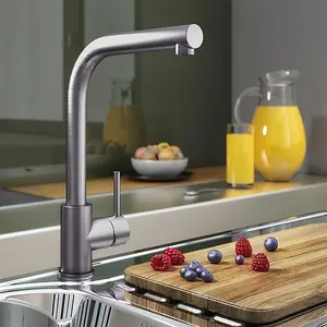 Aquarius TrueCook Series 3 Brushed Nickel Single Lever Kitchen Mixer Tap AQTK003BN