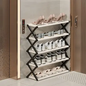 5 Tier Creative Foldable Shoe Rack Fashion Shoe Storage Organiser Shoe Shelf