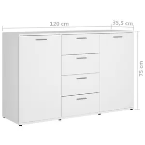 Andile 35.5Cm Wide 4 Drawer Sideboard White