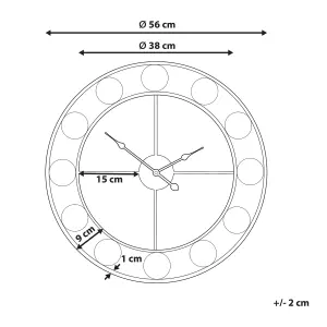 Wall Clock REIDEN Metal Multicolour