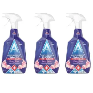 Astonish Multi-Purpose Cleaner with Bleach Spray, Peony Blossom, 750ml (Pack of 3)