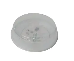 4 Vented Microwave Food Plate Cover Clear Plastic Splatter Guard Food Cover 26cm