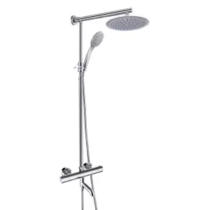 Hommix Rubineta Etna+Thermo-10 Thermostatic Chrome Shower Set