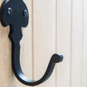 Hammer & Tongs - Fleur De Lis Coat Hook - W50mm x H120mm - Black