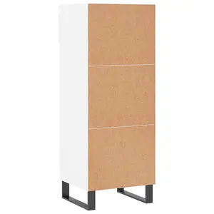 Berkfield Shoe Cabinet White 40x36x105 cm Engineered Wood