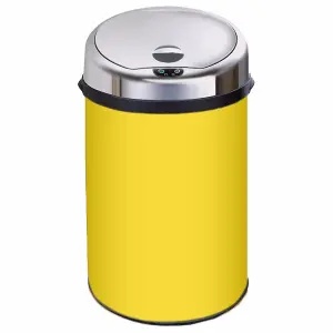 Inmotion 30L Yellow Stainless Steel Auto Sensor Kitchen Waste Dust Bin