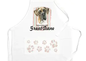 Purely Home Great Dane Apron - Novelty Kitchen Gift for Dog Lovers