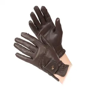 Aubrion Womens/Ladies Leather Riding Gloves Brown (S)