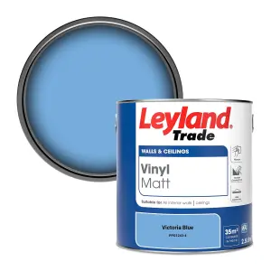 Leyland Trade Vinyl Matt Walls & Ceilings Emulsion Paint Victoria Blue (PPG1243-4) 2.5L