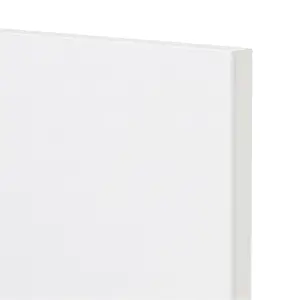 GoodHome Stevia Gloss white Slab 2 drawer front, bridging door & bi fold door 600mm