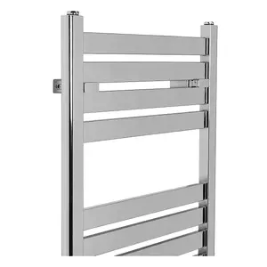 Rinse Flat Panel Chrome Towel Radiator Bathroom Heated Towel Rail 800x500mm