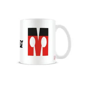 Mickey Mouse M Alphabet Mug White/Black/Red (One Size)