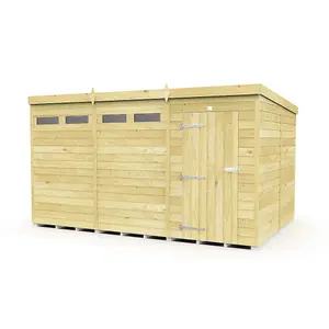 DIY Sheds 12x8 Pent Security Shed - Single Door