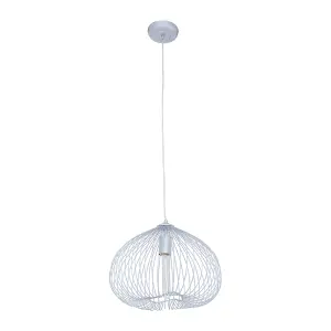 Interiors By Premier Versatile 1 Bulb Silver Finish Pendant Light, Effortlessly Maintained Down Light Wall, Sturdy Ceiling Light